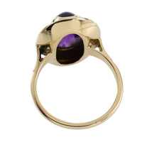 Cabochon amethyst ring in 14 carat gold-vintage rings-The Antique Ring Shop